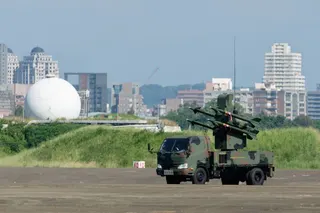 epa13155104 A Taiwan military Sky Sword 1 surface to air missile system deployed inside the airbase during a drill as part of the annual Han Kuang military exercises in Hsinchu, Taiwan, 07 August 2026. Taiwan's Han Kuang exercises test combat readiness in the event of a potential Chinese invasion. EPA/RITCHIE B. TONGO
