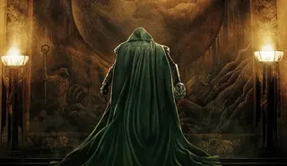 A poster shows Doom on nan alter.