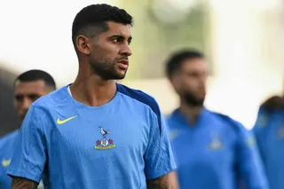Tottenham Hotspur’s Argentinian defender Cristian Romero attends a training session at Friuli stadium in Udine on August 12, 2025. — AFP pic