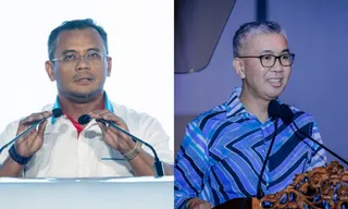 Datuk Seri Amirudin Shari and Tengku Datuk Seri Zafrul Tengku Abdul Aziz