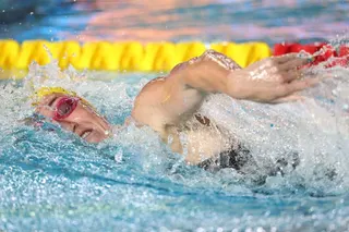 IRVINE, CALIFORNIA - AUGUST 15: Lani Pallister of Team Australia competes in the Women's 800m Freestyle Final on Day 4 of the Pan Pacific Swimming Championships at William Woollett, Jr. Aquatics Center on August 15, 2026 in Irvine, California. Sean M. Haffey/Getty Images/AFP (Photo by Sean M. Haffey / GETTY IMAGES NORTH AMERICA / Getty Images via AFP)