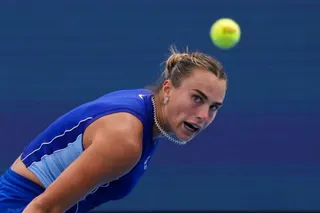 Aryna Sabalenka in action.
