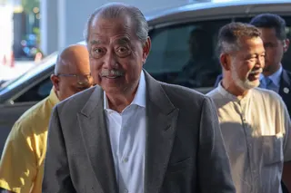 Former prime minister, Tan Sri Muhyiddin Yassin is facing seven charges, namely four counts of alleged power abuse to obtain RM225.3 million in bribes for his party, Parti Pribumi Bersatu Malaysia (from Nepturis Sdn Bhd, Azman Yusoff, KCJ Engineering Sdn Bhd, Bukhary Equity Sdn Bhd and Mamfor Sdn Bhd), and three counts of alleged money laundering involving money that Bersatu received from Bukhary Equity. — Picture by Yusof Isa