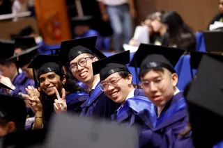 Graduates attend the 2026 National University of Singapore graduation. Students and faculty members would have access to ChatGPT Edu, NUS said last week. Photo: Handout