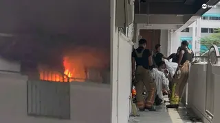 裕廊东组屋火患67岁老翁身亡 居民逐层敲门叫醒邻居疏散