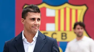 Rodri at his Barcelona unveiling