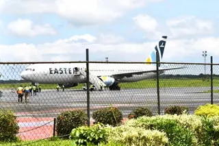 a plane at an airport