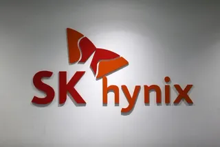 韓國晶片大廠SK海力士企業標誌。（路透社）