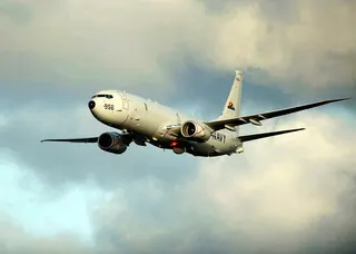 美國海軍P-8A「海神式」巡邏機，攝於2012年2月3日。（路透）