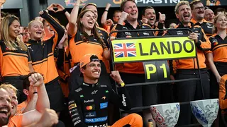 McLaren celebrate Lando Norris' victory in Zandvoort