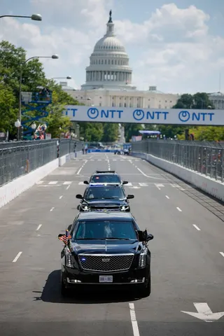 The Beast rolls down the streets of Washington DC
