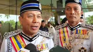 莫哈末卡立（左）表示，大马警方全面提高边境马泰边境管控。