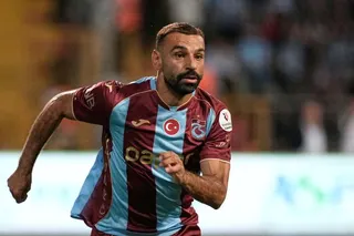 Trabzonspor's Mohamed Salah in action