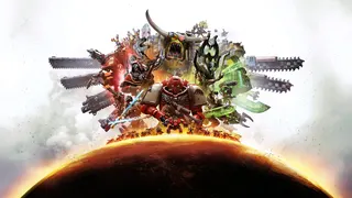 Key art showing various Warhammer 40K characters