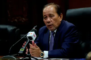 Negri Sembilan Menteri Besar Datuk Ismail Lasim speaks to reporters after chairing the exco meeting today. BERNAMA PIC