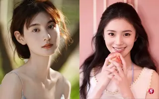 韩沛颖（左图）在直播中影射同剧女主角刘浩存“14岁就跟了某导演”。 （左图取自韩沛颖微博；右图取自刘浩存工作室微博）