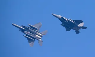 F-15K fighter jets from South Korea’s air force fly above the Osan Air Base during the Invincible Shield exercise in Pyeongtaek on November 8, 2016. Photo: EPA-EFE