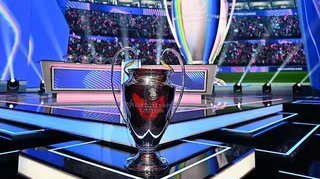 A view of UEFA Champions League trophy ahead of UEFA Champions League phase draw