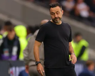 Roberto De Zerbi looks downcast