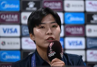 South Korea’s Suwon FC Women player Ji So-yun attends a press conference at Suwon Sports Complex in Suwon on May 19, 2026, ahead of the Women’s Asian Champions League semi-final football match against North Korea’s Naegohyang Women’s FC. — Pool/AFP pic