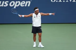 Yunchaokete Bu of China reacts against Rafael Jodar of Spain during their Men’s Singles Second Round match on Day Four of the 2026 US Open at USTA Billie Jean King National Tennis Center in the Flushing neighbourhood of the Queens borough of New York City September 2, 2026. — Caleb Bowlin/Getty Images North America/Getty Images pic via AFP