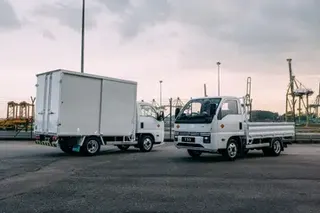 Electric heavy vehicles such as the BYD T35 (pictured) made up 30% of heavy vehicle registrations in July.