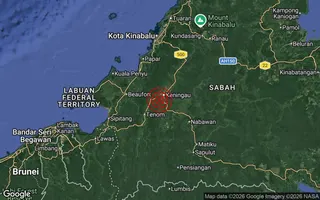 A weak 3.4-magnitude earthquake was detected 10km west of Keningau at 9.31am today. Pic courtesy of MetMalaysia