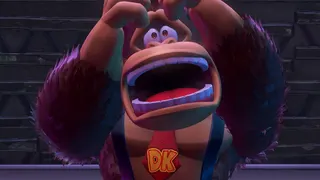 Image of new Donkey Kong looking distressed from a trailer.