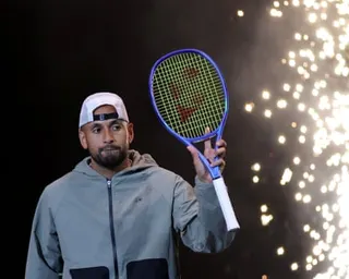 Nick Kyrgios plays Aryna Sabalenka in the ‘Battle of the Sexes’ match last year