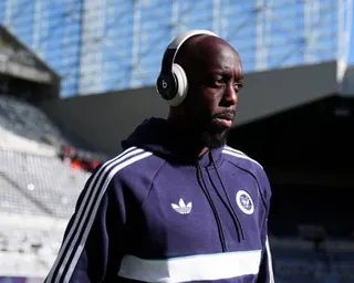 Newcastle forward Yoane Wissa arrives at St James' Park.
