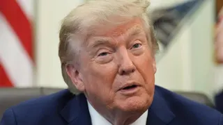 President Donald Trump speaks before signing executive orders in the Oval Office of the White House, August 6, 2026.