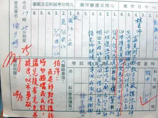沈伯洋昔日聯絡簿引發討論。（圖／翻攝畫面）